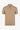 Smėlio spalvos megzti polo marškinėliai su užtrauktuku ant kaklo vyrams