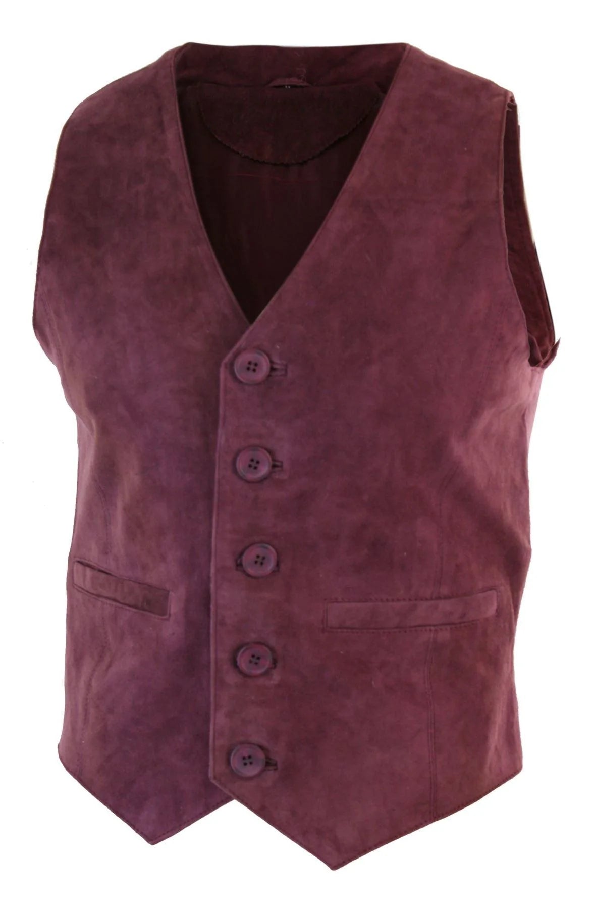 Vyriška liemenė-liemenė iš tikros zomšos odos, retro stiliaus, burgundiško vyno spalvos