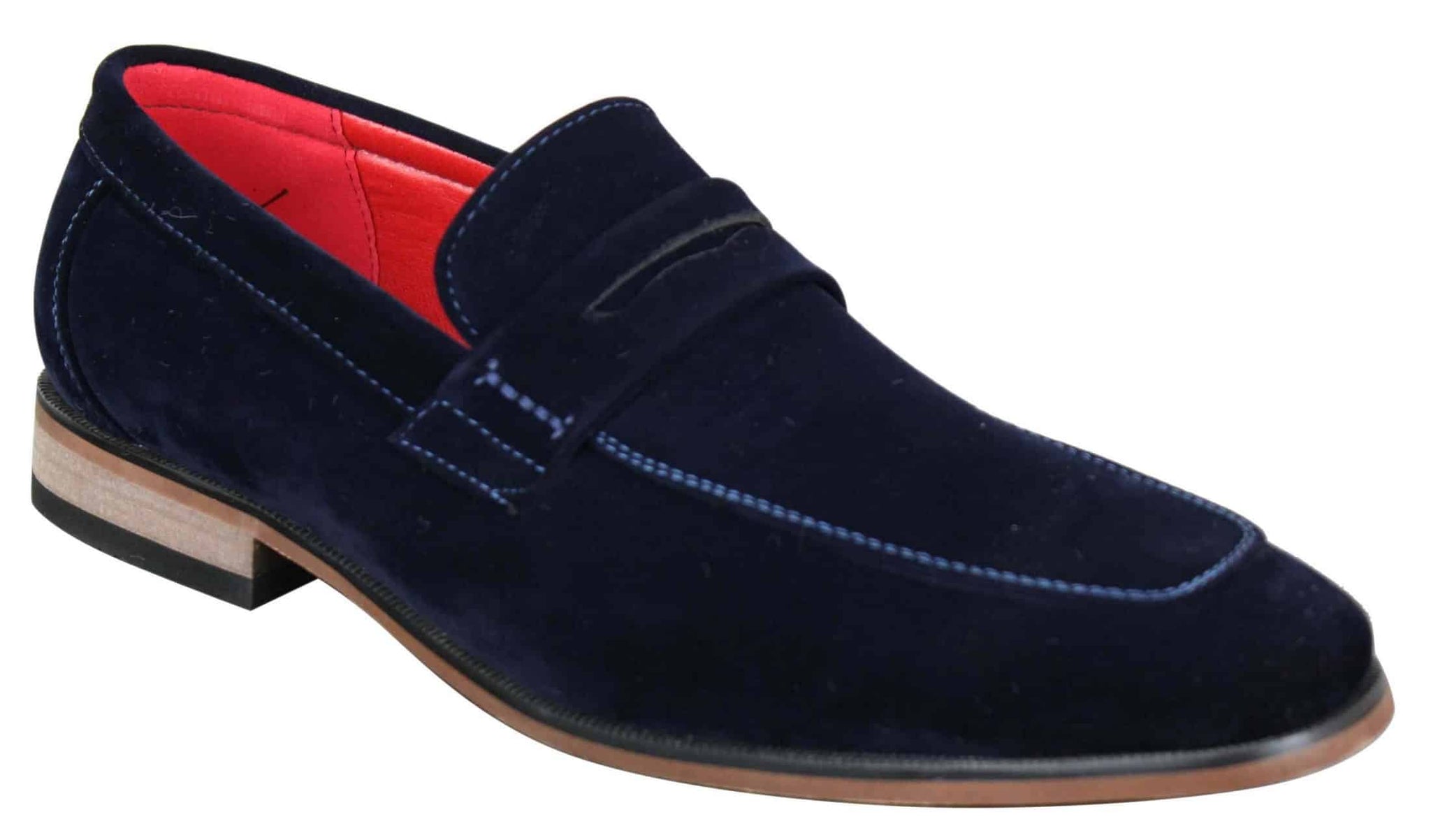 Fiorello 1807 - vyriški zomšiniai dirbtiniai įmaunami batai, itališko dizaino klasikiniai mokasinai