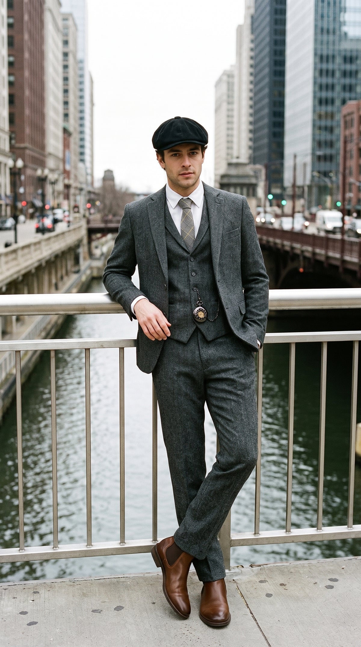 Look #235 styled with Vyriški balti gryno lino marškiniai ilgomis rankovėmis su sagomis