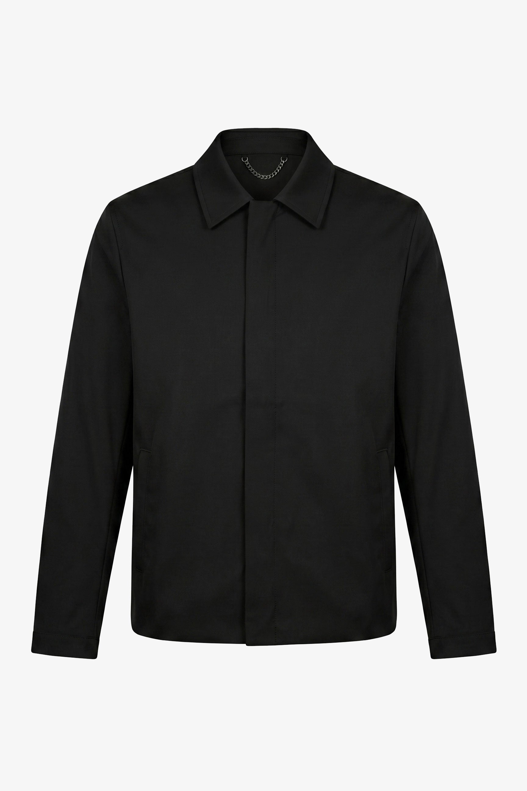 Vyriška juoda apykaklė, vandeniui atspari Harrington striukė