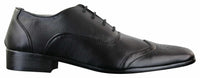 „Gio Gino 907001“ vyriški juodi, elegantiški, oficialūs, PU odos, suvarstomi „Brogues“ stiliaus „Gatsby“ itališki bateliai.
