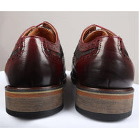 Ross - vyriški gėlių rašto odiniai raudoni bateliai su brogėmis