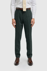 Thomas - alyvuogių žalios spalvos trijų dalių vilnos mišinio tvido kostiumas