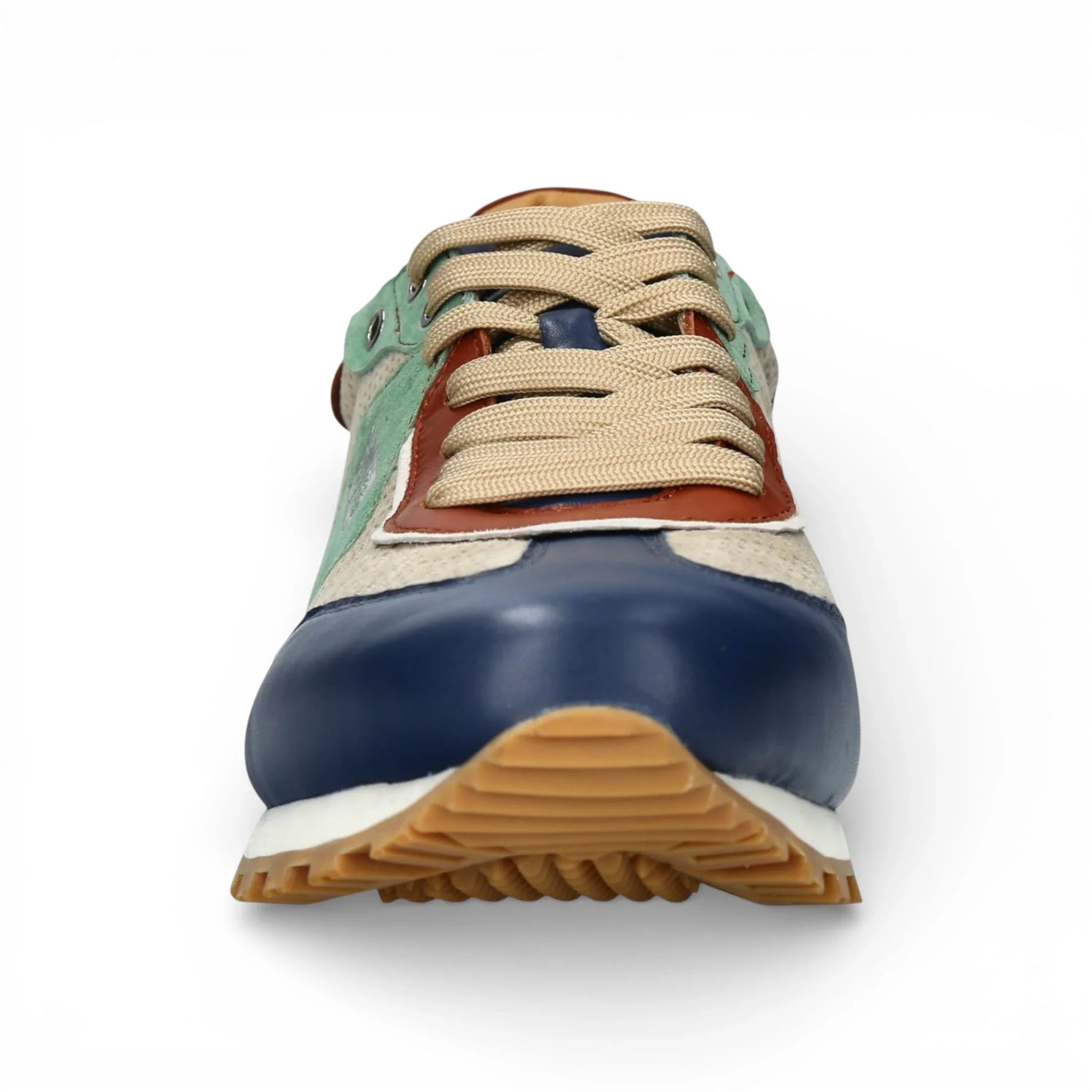 Aglae 02 - vyriški pilkai mėlyni odiniai sportbačiai