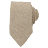 Camel Beige ąžuolo spalvos tvido kaklaraiščio formos nosinaitė su kaklaraiščiu, 2"