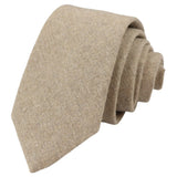 Camel Beige ąžuolo spalvos tvido kaklaraiščio formos nosinaitė su kaklaraiščiu, 2"