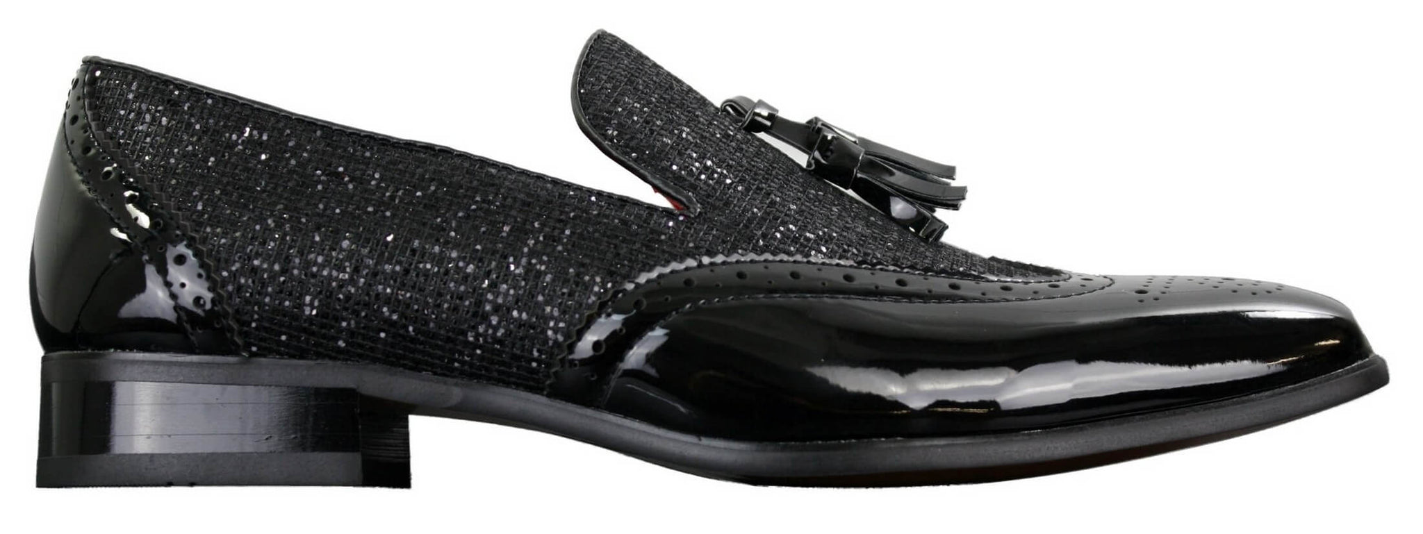 Vyriški išmanūs vakarėlių bateliai, blizgūs, raudoni, sidabriniai, juodi, užsegami, lakuotos odos.