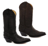 Vyriški kaubojiški batai su smailiais smailiais juodi rudi „Grinders Arizona“ natūralios odos, vesterno stiliaus, kubietiški