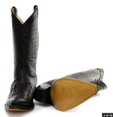 Vyriški kaubojiški batai su smailiais smailiais juodi rudi „Grinders Arizona“ natūralios odos, vesterno stiliaus, kubietiški