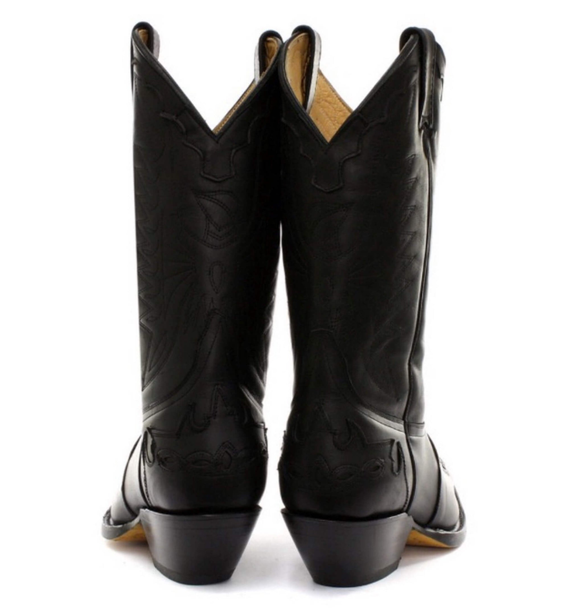 Vyriški kaubojiški batai su smailiais smailiais juodi rudi „Grinders Arizona“ natūralios odos, vesterno stiliaus, kubietiški