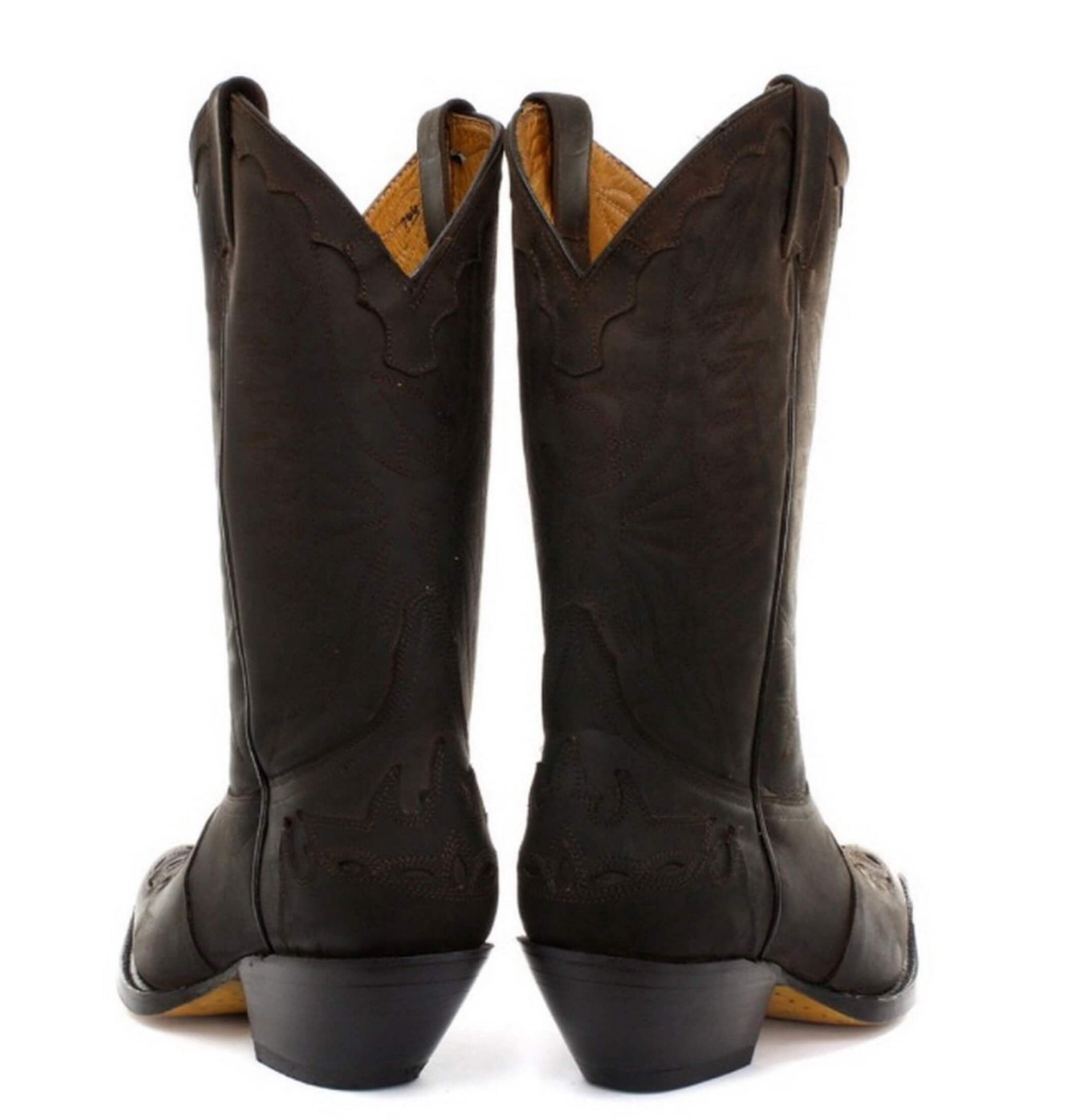 Vyriški kaubojiški batai su smailiais smailiais juodi rudi „Grinders Arizona“ natūralios odos, vesterno stiliaus, kubietiški