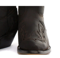 Vyriški kaubojiški batai su smailiais smailiais juodi rudi „Grinders Arizona“ natūralios odos, vesterno stiliaus, kubietiški