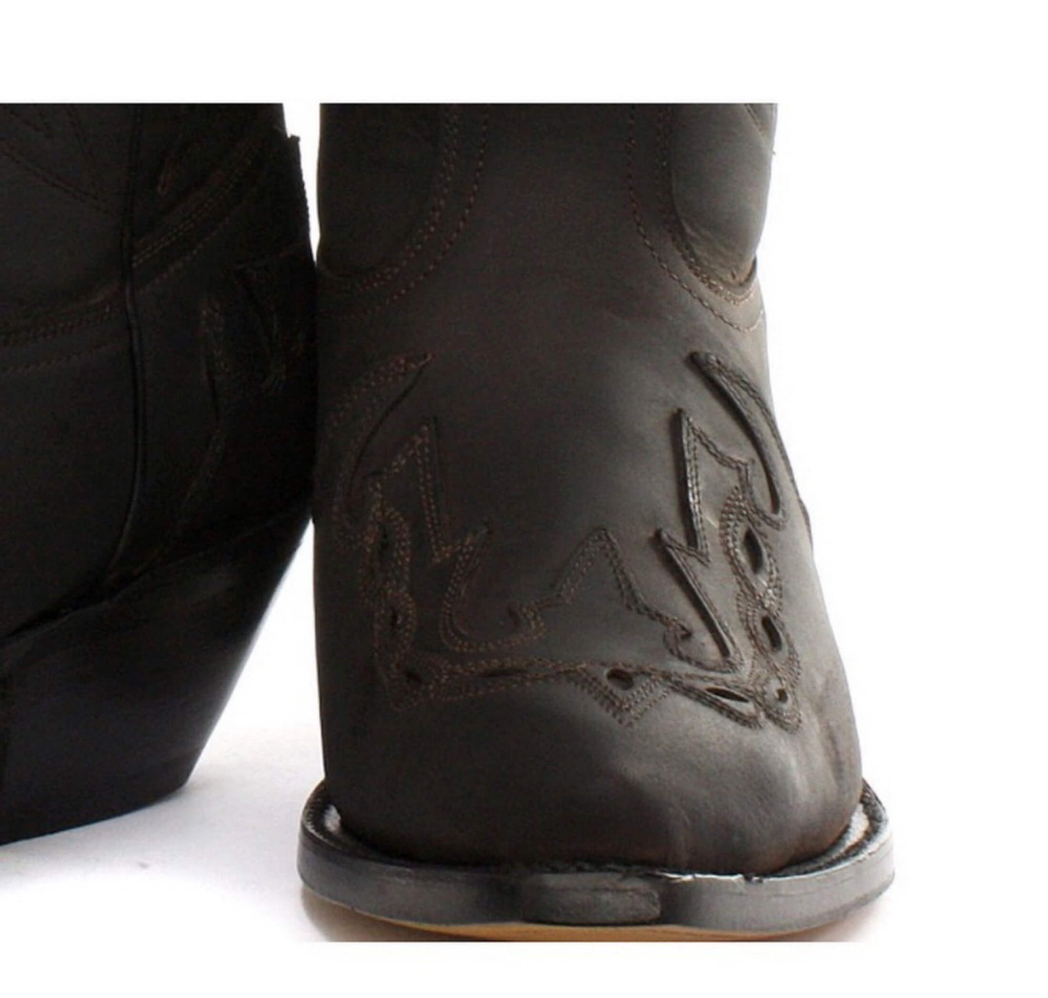 Vyriški kaubojiški batai su smailiais smailiais juodi rudi „Grinders Arizona“ natūralios odos, vesterno stiliaus, kubietiški