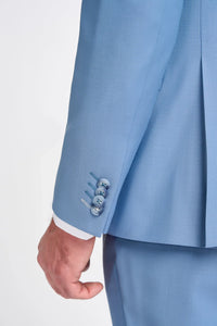 Bond - vyriškas dangaus mėlynumo trijų dalių priglundantis kostiumas