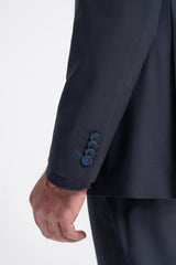 Bond - vyriškas tamsiai mėlynas trijų dalių priglundantis kostiumas