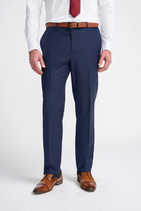 Bond - vyriškas tamsiai mėlynas trijų dalių priglundantis kostiumas