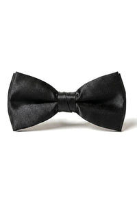 Juodi atlasiniai vyriški smokingo marškiniai su peteliške ir segtuku