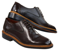Vyriški „Brogue Oxford“ bateliai, gelsvai rudi, juodi, suvarstomi, odiniai, „Goodyear“ su raišteliais
