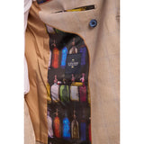 Caridi - vyriškas dviejų dalių smėlio spalvos dvigubos eilės kostiumas