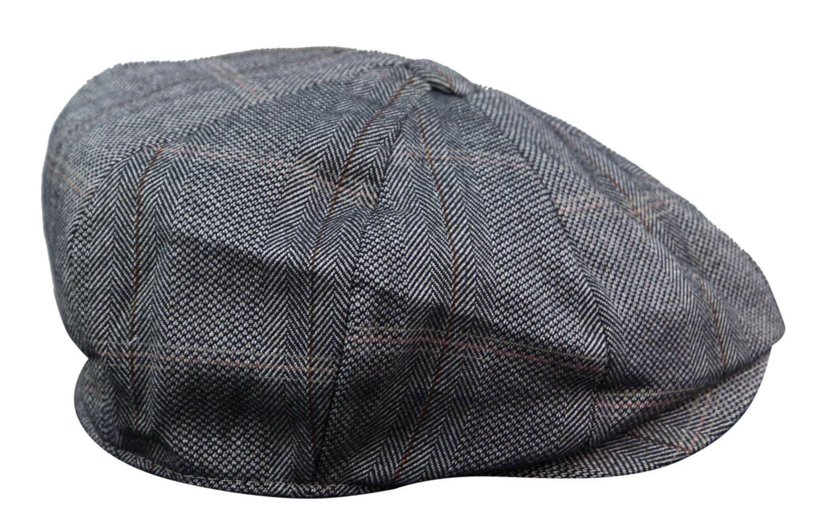 Vyriška 8 panelių „Peaky Blinders“ tvido plokščia kepuraitė – „Cavani Connall“