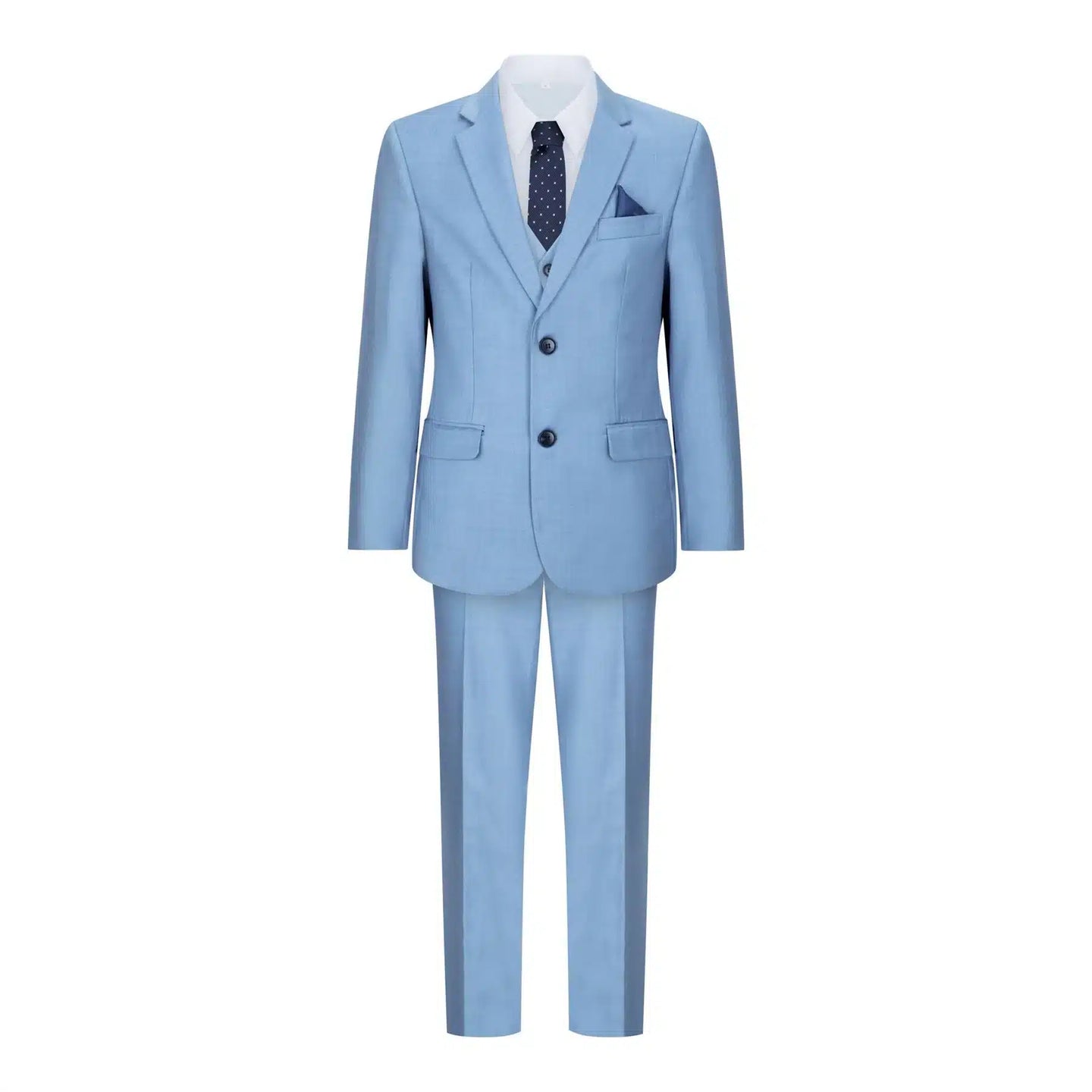 Berniukas, trijų dalių kostiumas, šviesiai mėlynas, vestuvėms, vakarėliui, krikštynoms, elegantiškas, formalus