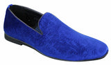 Elong DD0083 – vyriški aksominiai įmaunami „Paisley“ rašto vairavimo bateliai, elegantiški, laisvalaikio stiliaus, vyno tamsiai mėlyni, juodi.