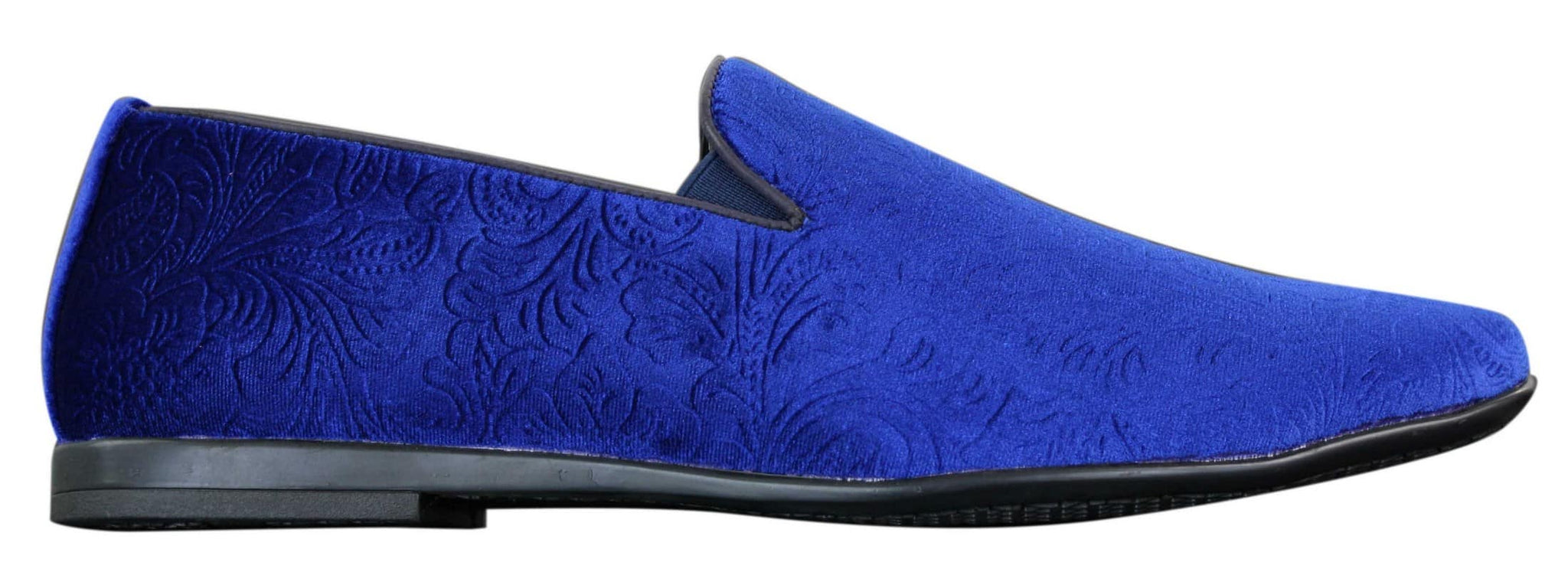 Elong DD0083 – vyriški aksominiai įmaunami „Paisley“ rašto vairavimo bateliai, elegantiški, laisvalaikio stiliaus, vyno tamsiai mėlyni, juodi.