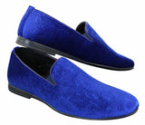 Elong DD0083 – vyriški aksominiai įmaunami „Paisley“ rašto vairavimo bateliai, elegantiški, laisvalaikio stiliaus, vyno tamsiai mėlyni, juodi.