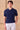 Vyriški tamsiai mėlyni briaunoti polo marškinėliai
