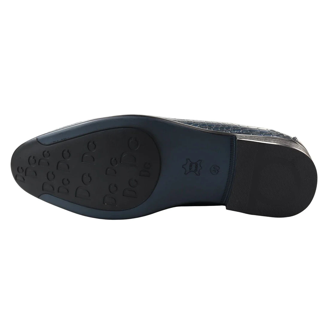 Vyriški užsegami formalūs tamsiai mėlyni mokasinai