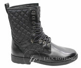 Vyriški juodi odiniai itališki aulinukai su raišteliais, laisvalaikio stiliaus deimanto raštu