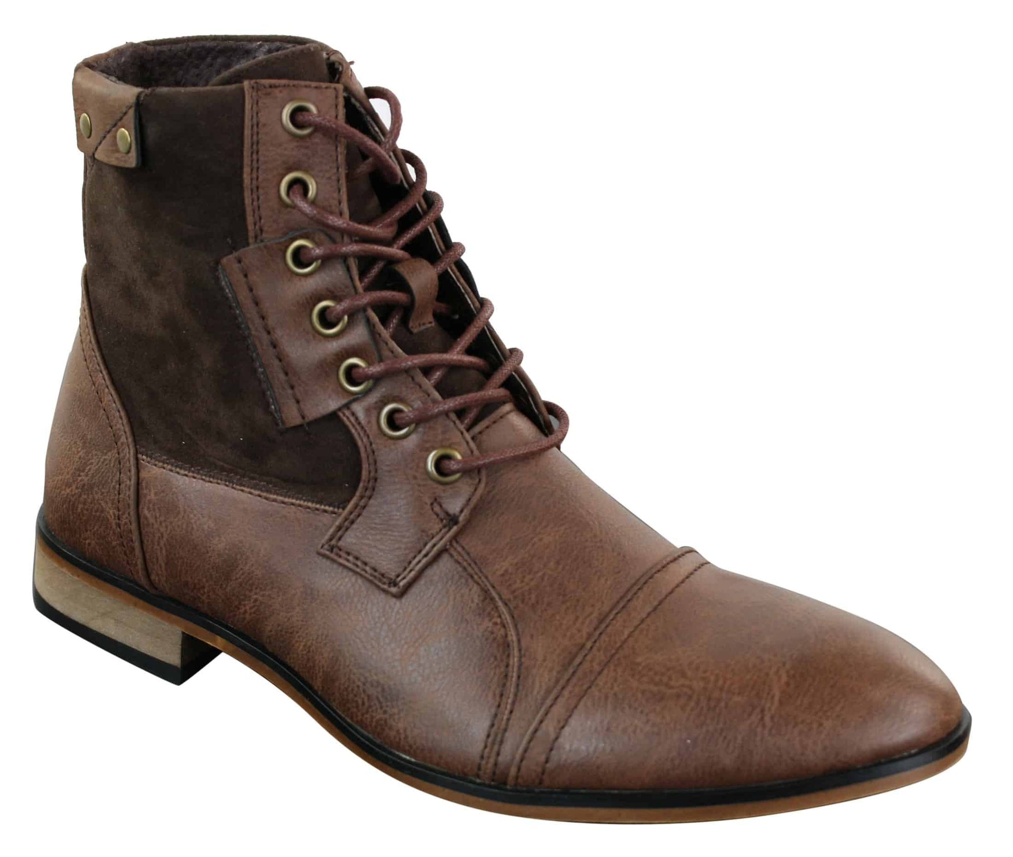 „Galax GLX3516“ vyriški retro vintažiniai miesto stiliaus aulinukai iki kulkšnių, ploni odiniai zomšiniai, suvarstyti, elegantiški, kasdieniai.