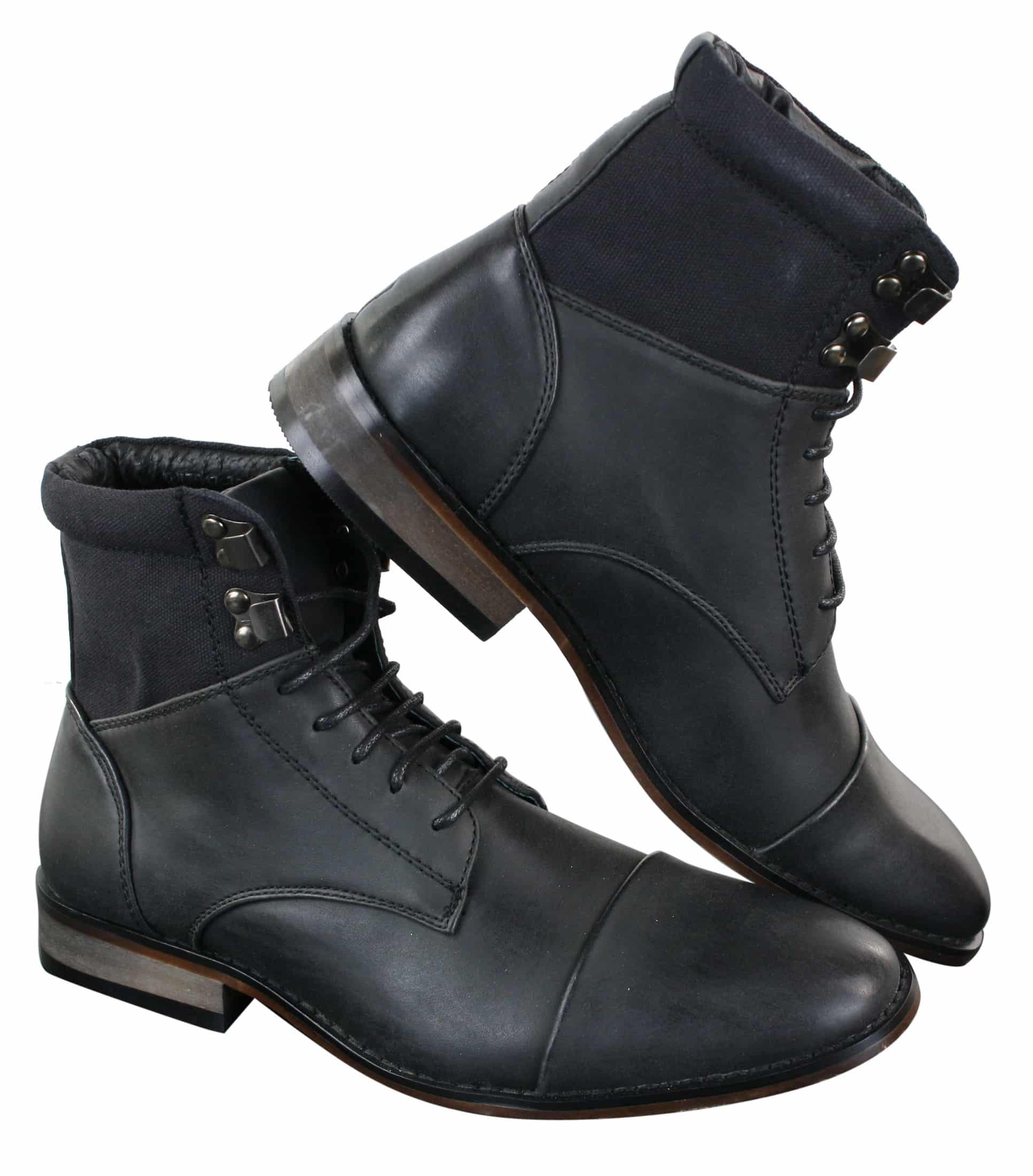 „Galax GLX3517“ vyriški ploni, vintažiniai, retro stiliaus, „Sherlock“ stiliaus, suvarstomi, stilingi, laisvalaikio stiliaus, odiniai aulinukai su kulkšnimis.