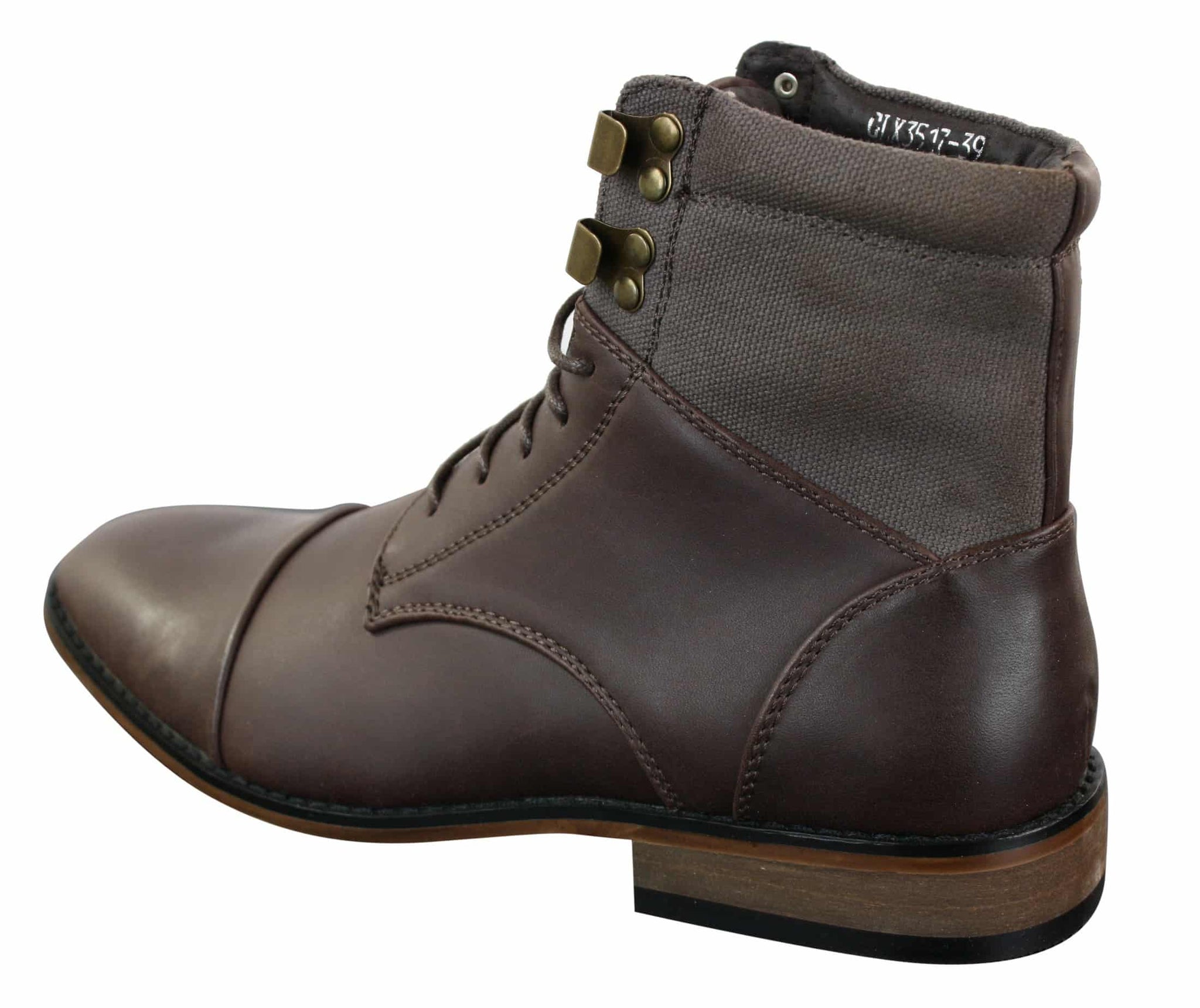 „Galax GLX3517“ vyriški ploni, vintažiniai, retro stiliaus, „Sherlock“ stiliaus, suvarstomi, stilingi, laisvalaikio stiliaus, odiniai aulinukai su kulkšnimis.