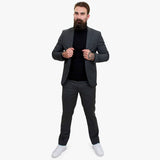 „Happy Gentleman GRINGO“ pilkas trijų dalių vilnonis kostiumas