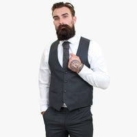 „Happy Gentleman GRINGO“ pilkas trijų dalių vilnonis kostiumas