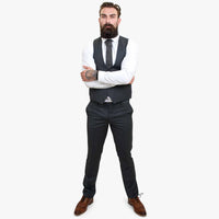 „Happy Gentleman GRINGO“ pilkas trijų dalių vilnonis kostiumas
