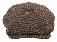 Vyriška klasikinė languota laikraščių berniuko kepuraitė