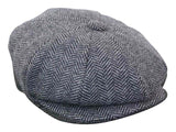 HT6316 - Vyriška eglutės formos tvido kepurė su „Peaky Blinders“ raštu