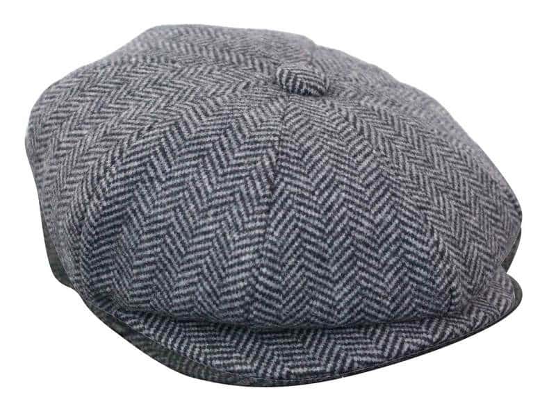 HT6316 - Vyriška eglutės formos tvido kepurė su „Peaky Blinders“ raštu