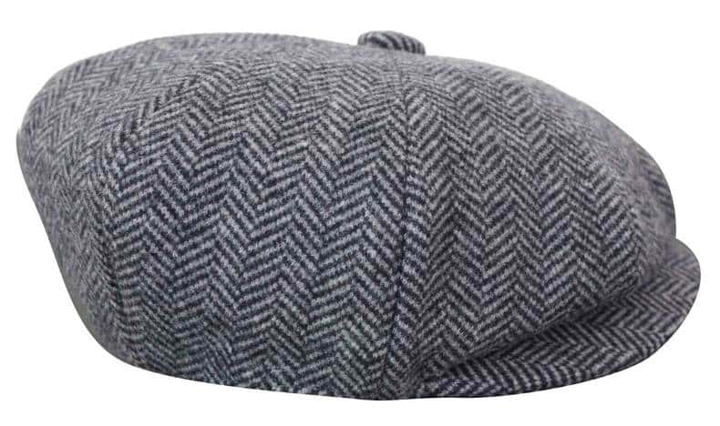 HT6316 - Vyriška eglutės formos tvido kepurė su „Peaky Blinders“ raštu