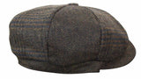 HT6325 - Vyriška languota eglutės rašto tvido mišinio „Newsboy“ 8 panelių kepurė