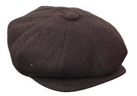 HT6363 - Vyriška vintažinė tvido kepuraitė „Newsboy Peaky Blinders“ - ruda/vyno spalvos