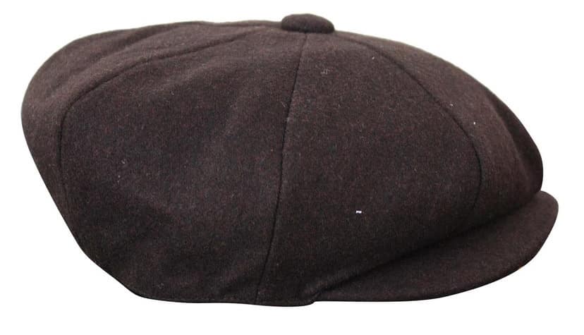 HT6363 - Vyriška vintažinė tvido kepuraitė „Newsboy Peaky Blinders“ - ruda/vyno spalvos