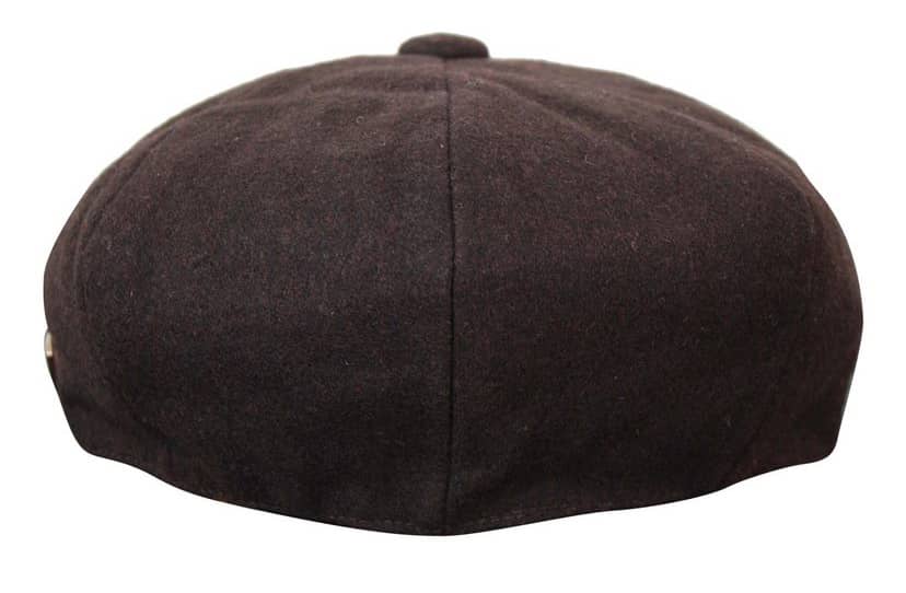 HT6363 - Vyriška vintažinė tvido kepuraitė „Newsboy Peaky Blinders“ - ruda/vyno spalvos