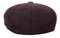 HT6363 - Vyriška vintažinė tvido kepuraitė „Newsboy Peaky Blinders“ - ruda/vyno spalvos