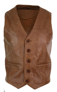 „Infinity 153 Napa“ – vyriška tikros odos liemenė, klasikinė, vintažinė, retro, Camel spalvos
