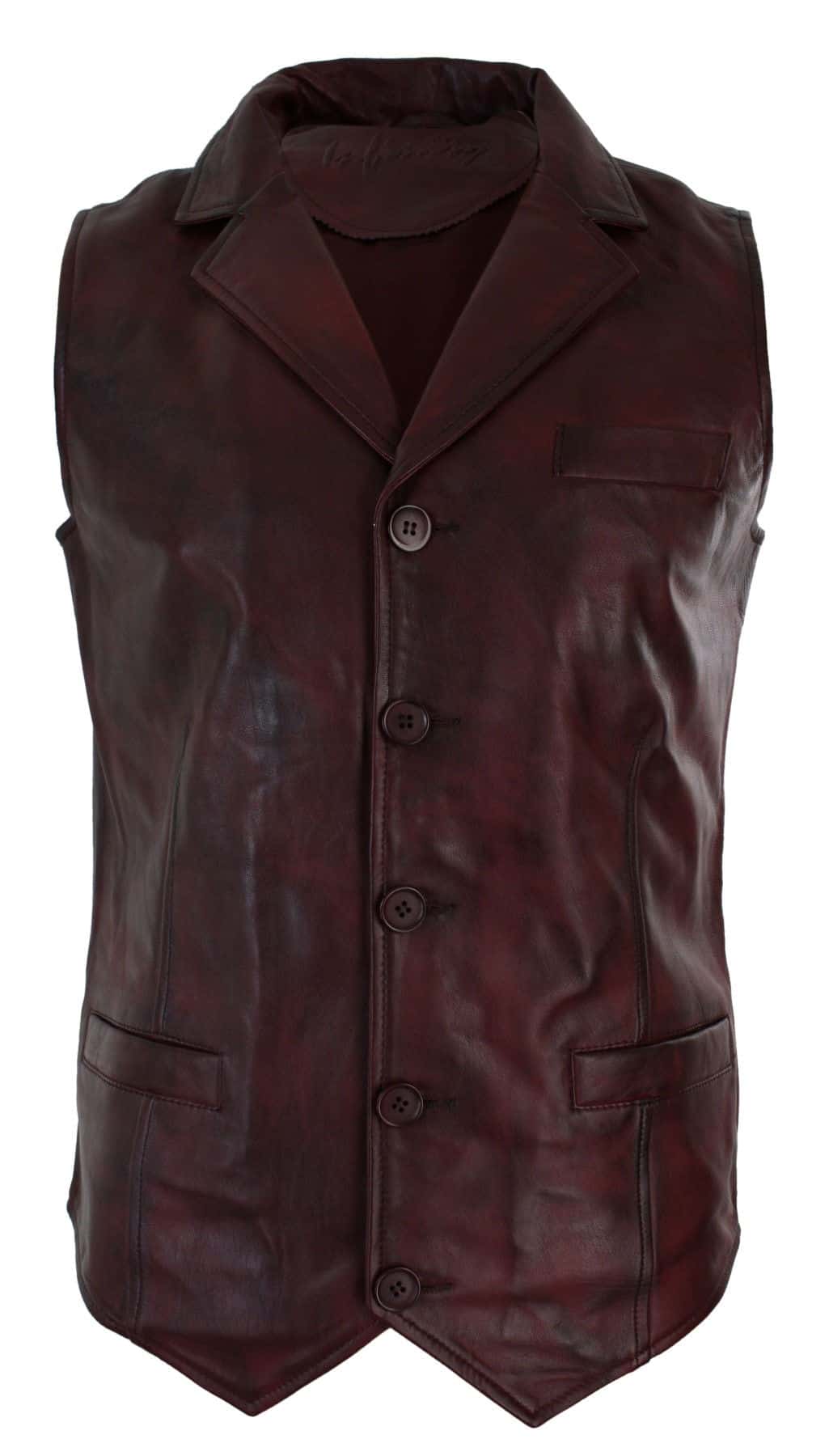 Vyriška tikros odos, gelsvai ruda, juoda, elegantiška, laisvalaikio stiliaus liemenė, vintažinė, retro-bordo spalvos