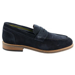 Vyriški „Real Full Suede“ užsegami mokasinai, tamsiai mėlyni, laisvalaikio, klasikinio stiliaus, patogūs.